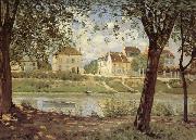 Alfred Sisley Village on the Banks of the Seine painting